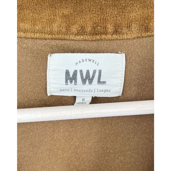 Madewell MWL Copper Velour Jogging Lounge Set Pullover Sweatpants Size Small - Picture 6 of 7